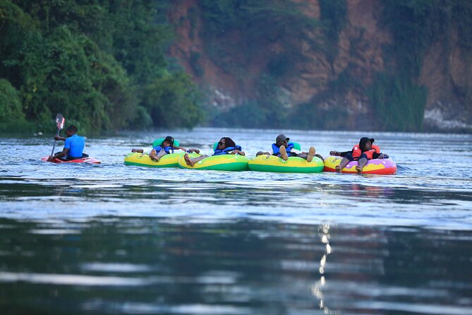 Tubing River Activity in Nile - Settling into a Tube Pro liner